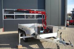 Tieflader Krananhänger